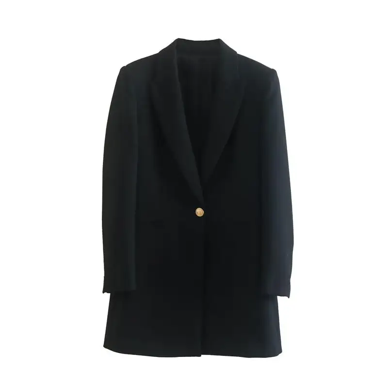 

Autumn Long Blazer 2022 New Blazer Women Fashion Slim V-Neck Formal Suit Jacket Elegant Office Blazer Street Warm Suits Coat