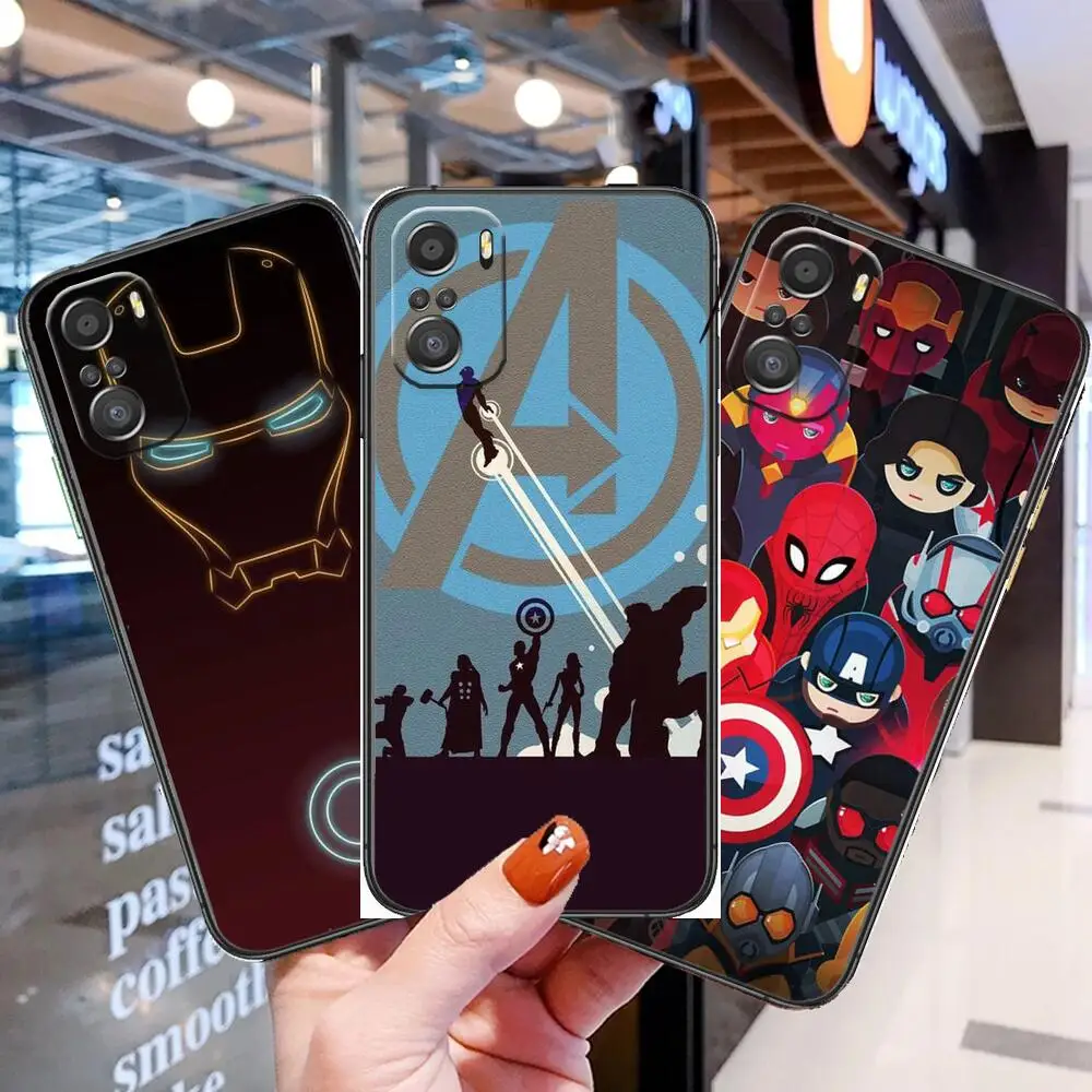 

Marvel For Xiaomi Redmi Note 10S 10 9T 9S 9 8T 8 7S 7 6 5A 5 Pro Max Soft Black Phone Case