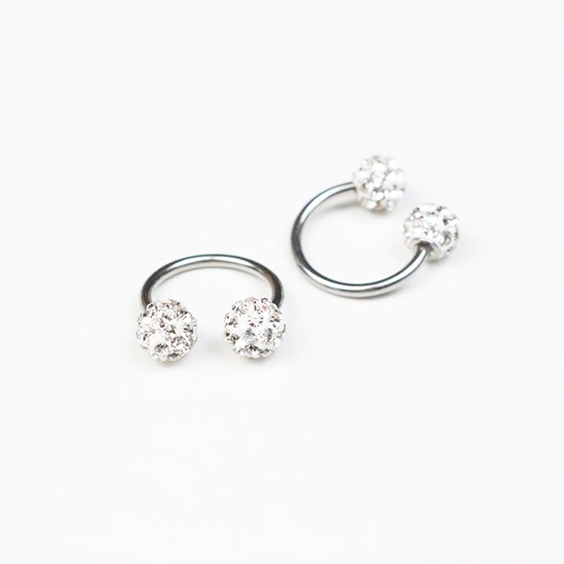 Модные блестящие бриллиантовые шарики для ушей ювелирные изделия ногтей