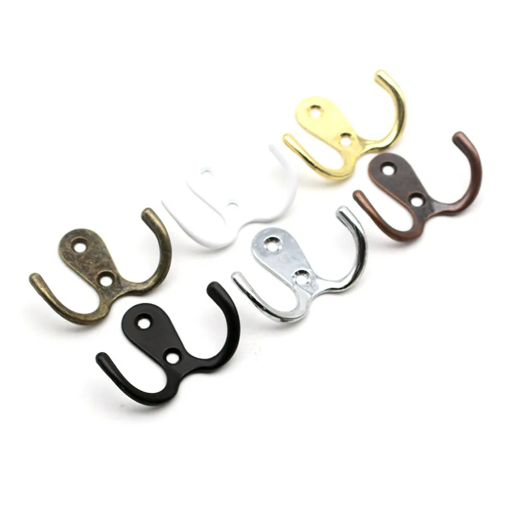 

8pcs Zinc Alloy Robe Hooks Bathroom Wall Mount Hook For Robe Coat Towels Bath Balls Household Products Home Hardware