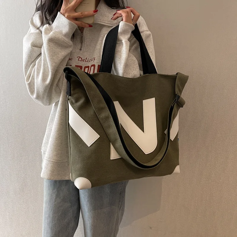 Новинка 2023 холщовая женская сумка ins FengRi склонная через плечо студенческий Отдел