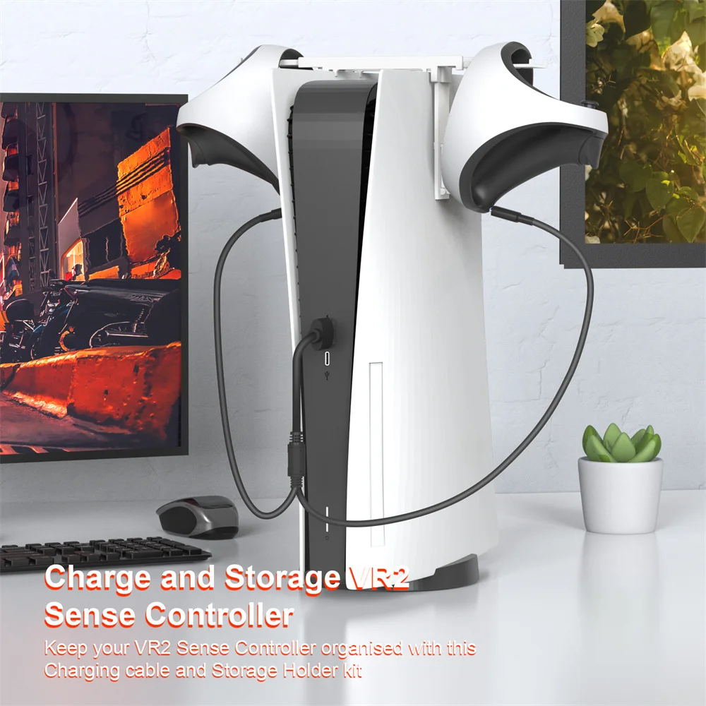 

For Vr2 Glass Storage Rack Sturdy And Stable For Ps5-vr2 Vr Stand For Ps5/ps For Ps5 Game Accessories Display Holder 2 In 1