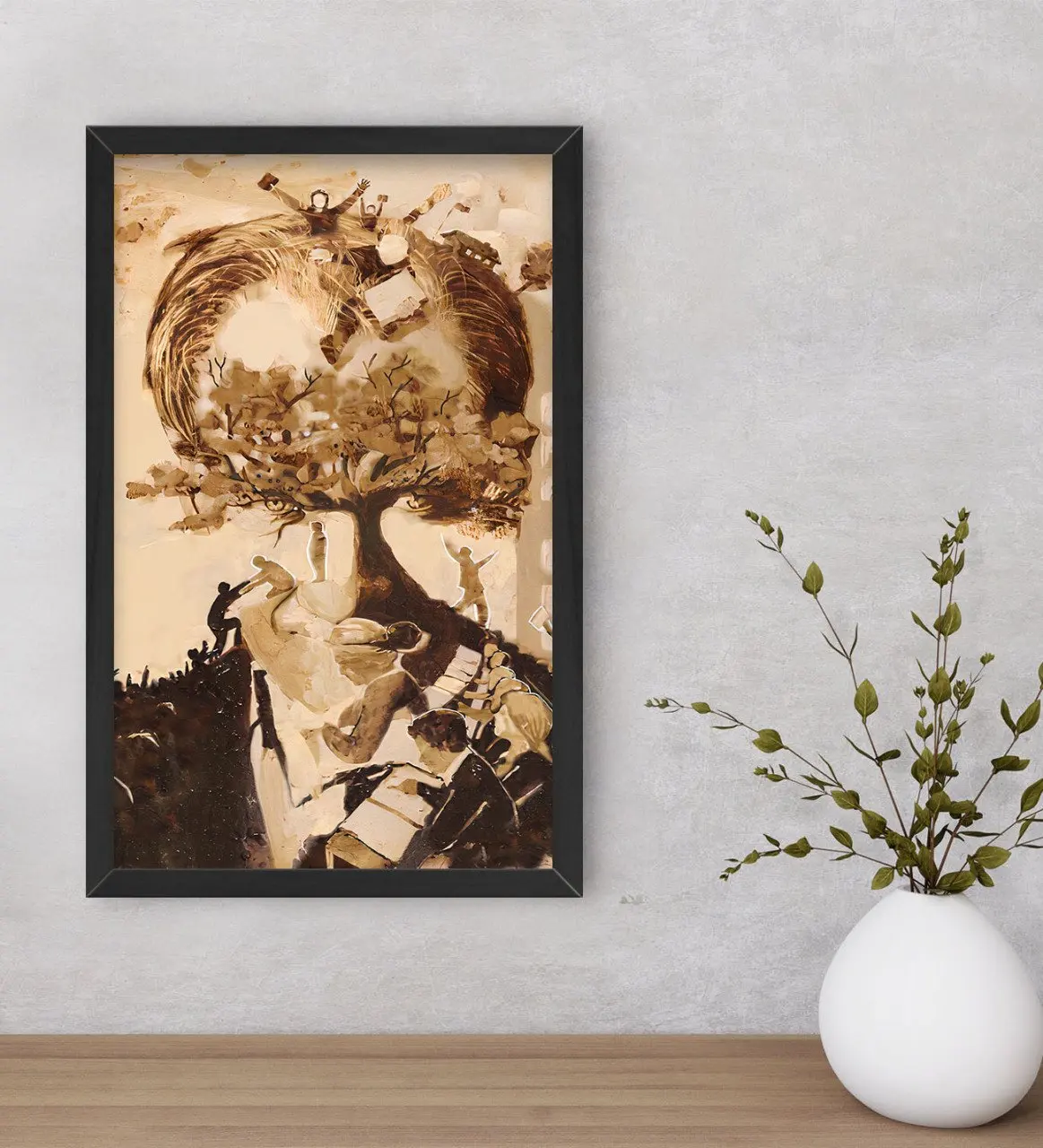 

BK подарок atatюрk тематическая декоративная деревянная черная рамка