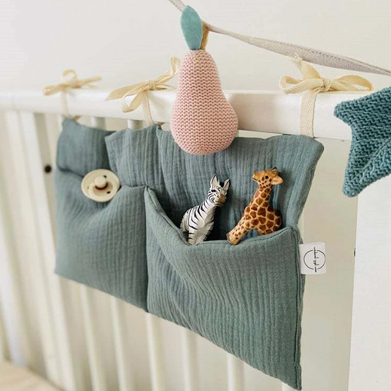 

Multifunctional Baby Crib Storage Bag Portable Newborn Bed Headboard Organizer Cotton Bedding Diaper Bottle Toy Stroller Bag