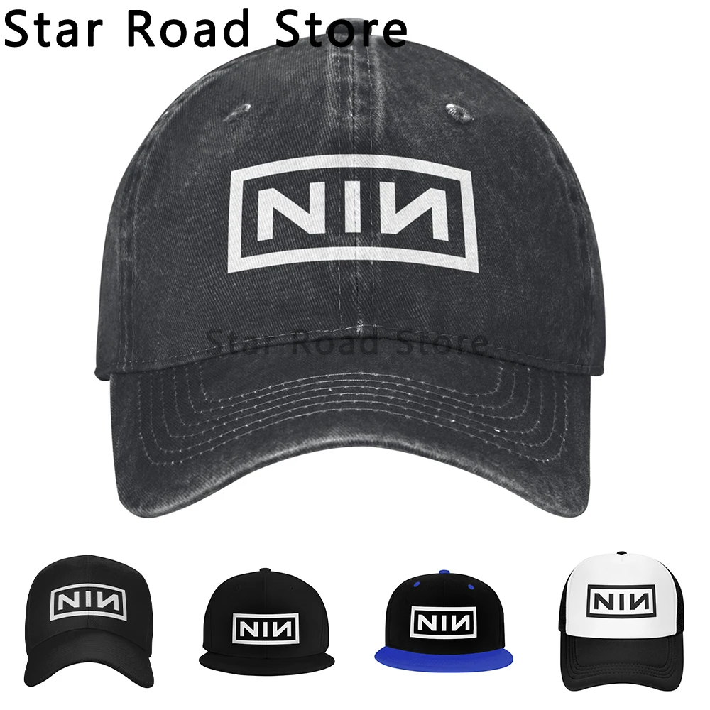 Фото Бейсболка NIN Logo Nine Inch Nails Band Trucker Cap, модная сетчатая кепка, полиэстеровая кепка-тракер, дышащая спортивная кепка, осенняя коллекция №1