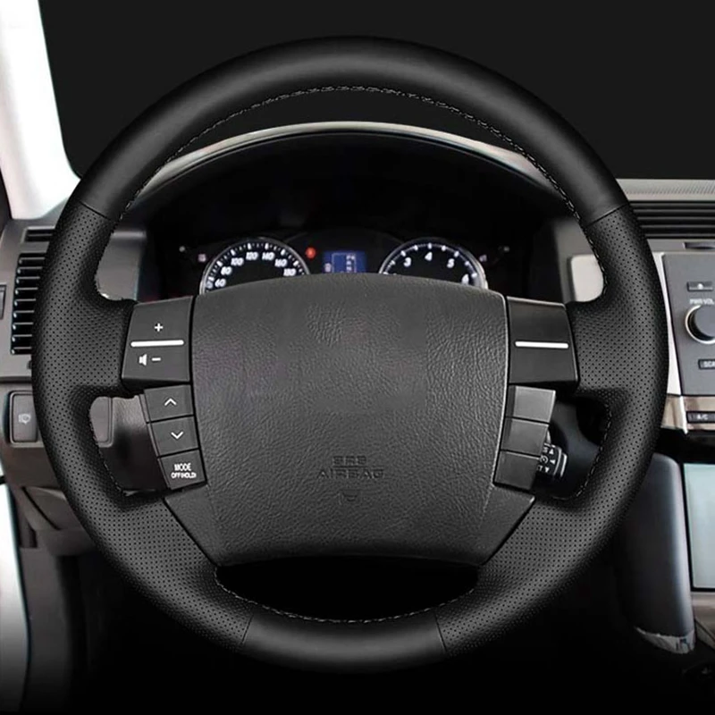Ручное шитье черные Нескользящие автомобильные аксессуары для интерьера кожа из
