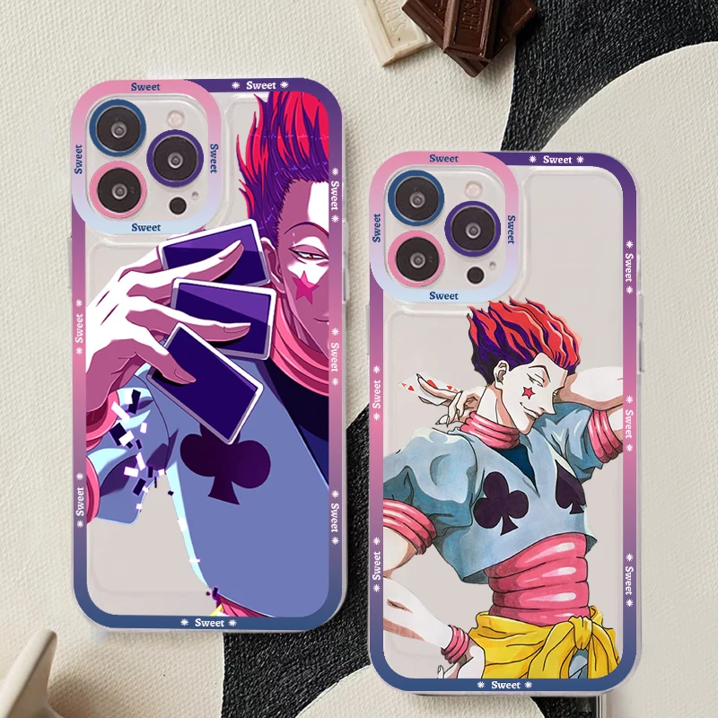 

Hisoka Anime Hunter X hunter Phone Case For iPhone 11 12 13 14 Mini Pro Max XR X XS TPU Clear Case For 8 7 6 Plus SE 2020