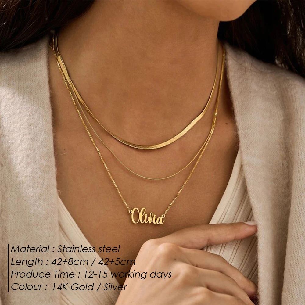 eManco женское многослойное круглое ожерелье со змеиной цепочкой аксессуары с