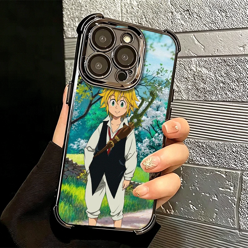 Фото Чехол для телефона Seven D-Deadlys Sins Meliodas с покрытием для iPhone 16 17 Pro Max Air 17E 16E 14 15 Plus 12 13 11, защита от падений №5