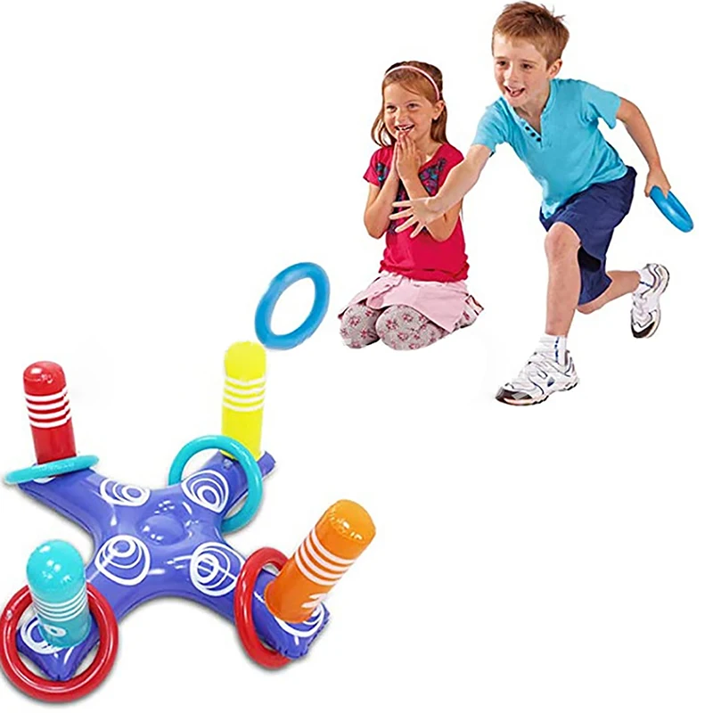 

Inflatable Toys Ring Throwing Ferrule Inflatable Ring Toss Pool Game Toy Floating Pool Toys Beach Fun Summer Water Toy