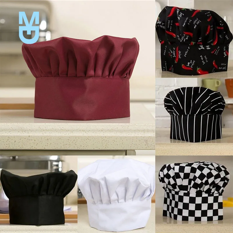 

New Comfortable Cook Adjustable Men Kitchen Baker Chef Elastic Cap Hat Catering GXMB