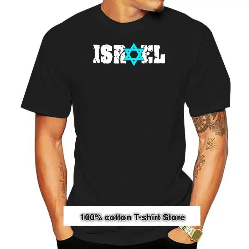 

Camiseta de manga corta a la moda para hombre, camisa básica patriótica de star of David, Israel, Nueva