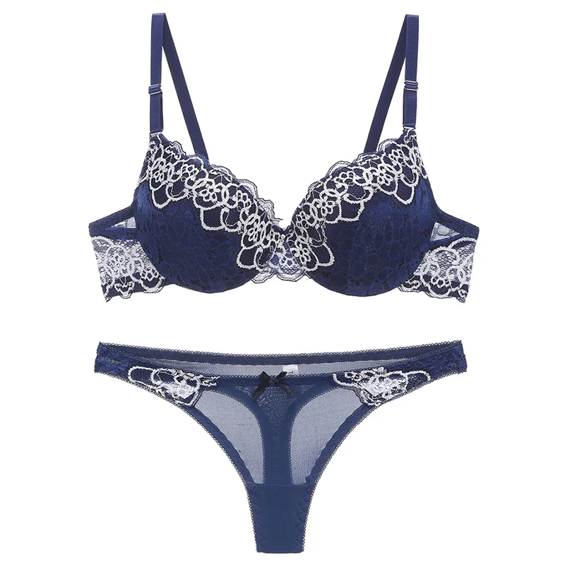 

Bra and Panty Set Women Underwear Lace Lingerie Push Up Bra Sets Embroidery Underwear Set Red Sexy Brassiere A B C Cup 32-40