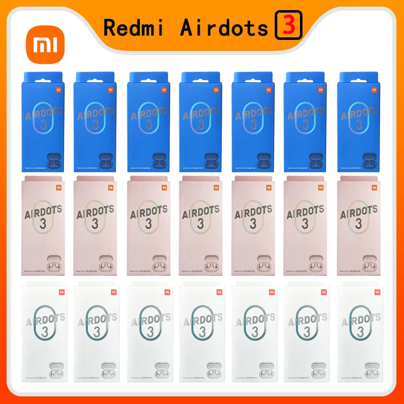 

Wholesale 10pcs Xiaomi Redmi Airdots 3 TWS wireless Earphone In Ear Stereo Bass Earphone Ture Wireless Earbuds Redmi Airdots3