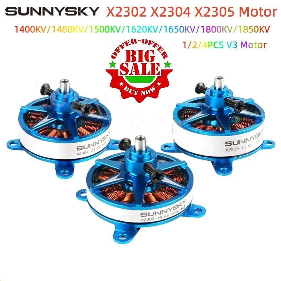 1/2/4 шт. Sunnysky F3P внутренняя мощность X2302 X2304 X2305 V3 1400KV 1480KV 1500KV 1620KV 1650KV 1800KV 1850KV двигатель для радиоуправляемых моделей UAV