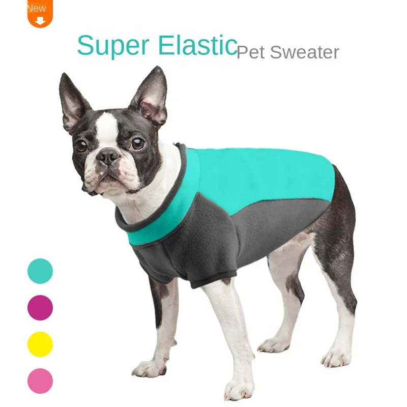 

Куртка для собак, одежда для домашних животных, одежда для собак, осень и зима, утепленный теплый Эластичный свитер, одежда для собак, аксесс...