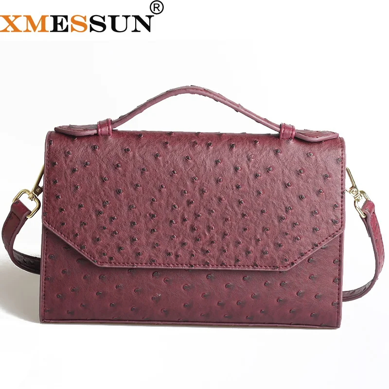 

Elegant Armpit Sling Handbags Solid Color Women Ostrich Pattern Shoulder Bags Simple Shoulder Messenger Bags for Women 2023
