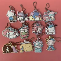 genuine bulk bandai sanrios anime figure around kt cat melodys minna no tabo candy toy rubber pendant keychain