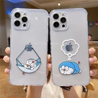 bandai creative funny cartoon doraemon clear silicon mobile phone case for iphone 7 8plus xr xs xsmax 11 12 13 pro max case