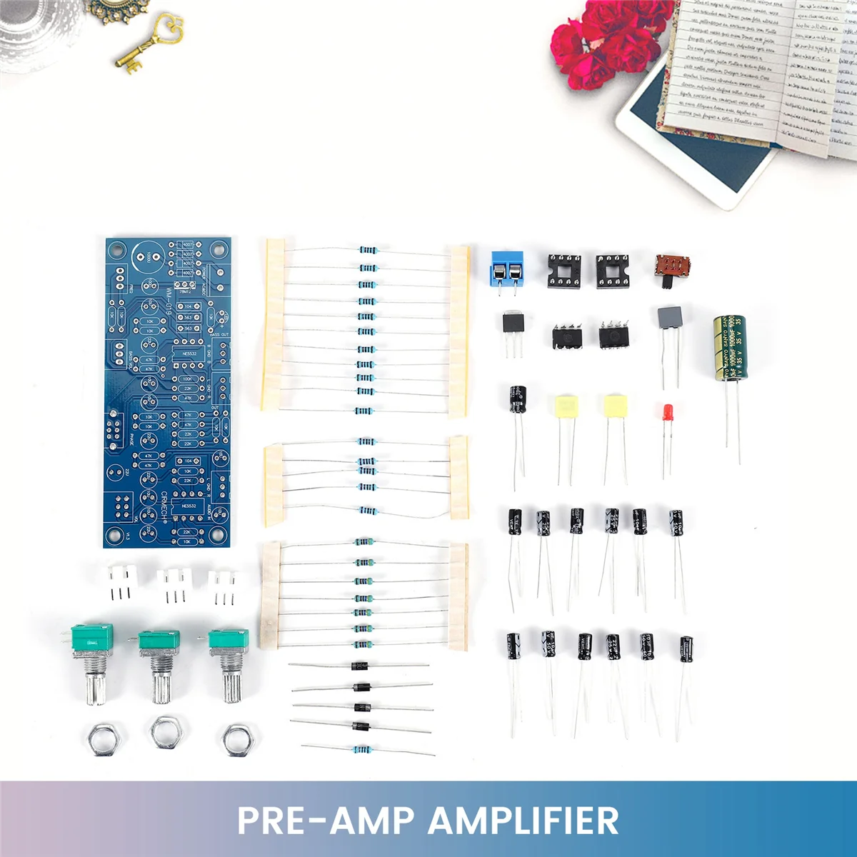 Плата предварительного усилителя нижних частот фильтра Ne5532