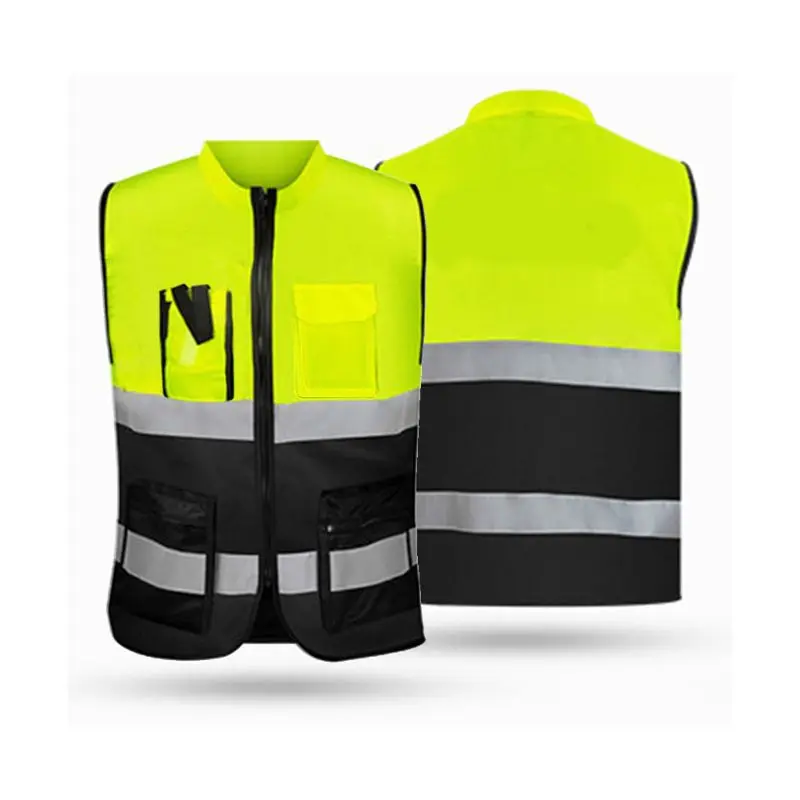

High Visibility Reflective Vest Safety Vest with Reflective Strips Men Workwear H9EE