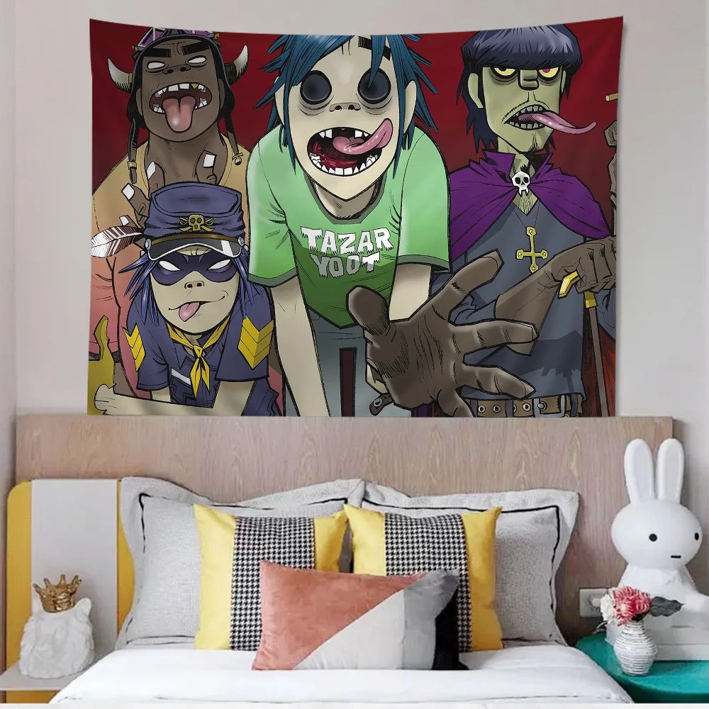 G-gorillazs Tapestry Art Printing Science Fiction Room Home Decor Wall