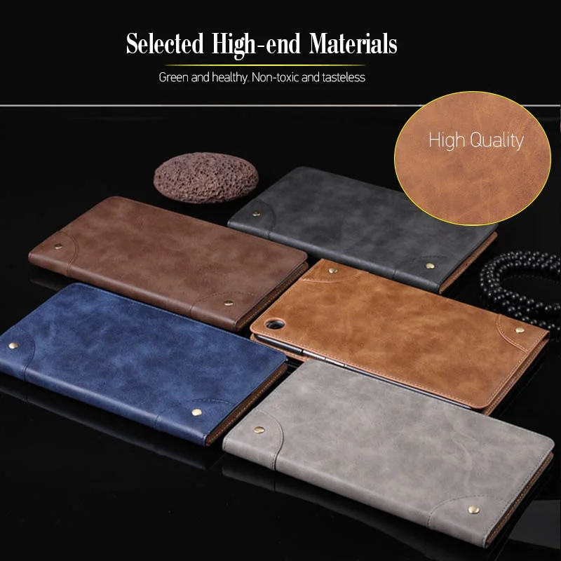 Винтажный кожаный чехол-книжка с подставкой для Samsung Galaxy Tab A7 T500 10 4 S2 S3 9 7 T820 S4 S5E S6Lite