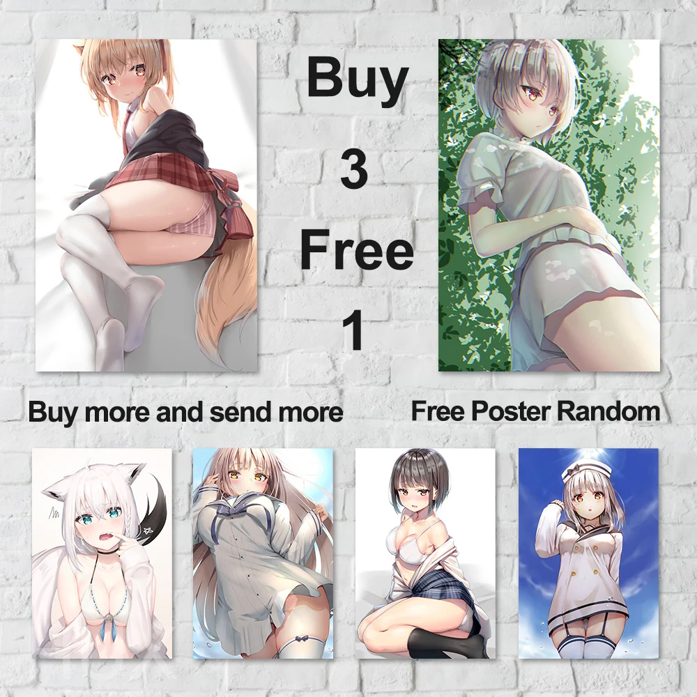 

Японский Аниме Сексуальная девушка на заказ печатный плакат Настенная картина на холсте картины винтажное искусство домашний Декор Аксессуары роспись коллекция