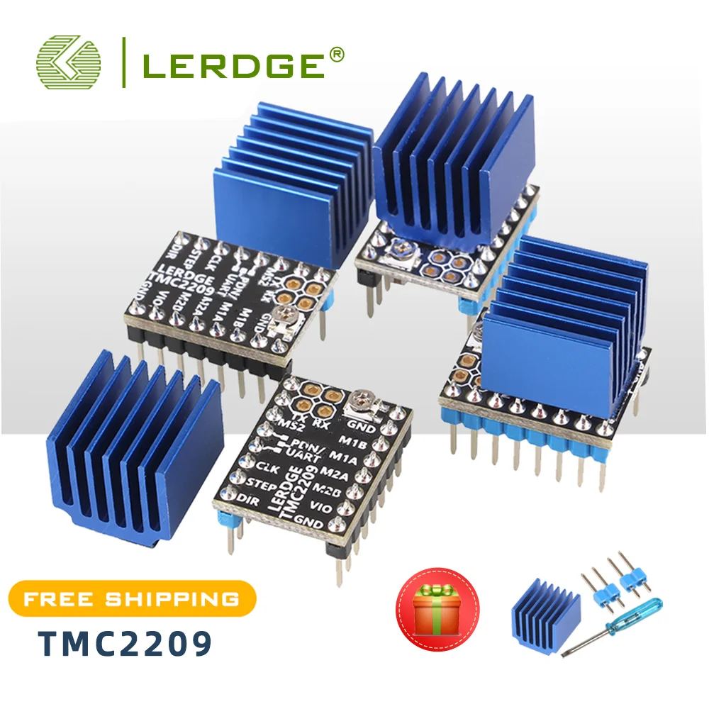 

LERDGE 3D Printer Parts TMC 2209 Stepper Motor Driver 256 UART TMC2208 A4988 LV8729 TMC2130 Stepstick 2.0A ultra-silent Ender3