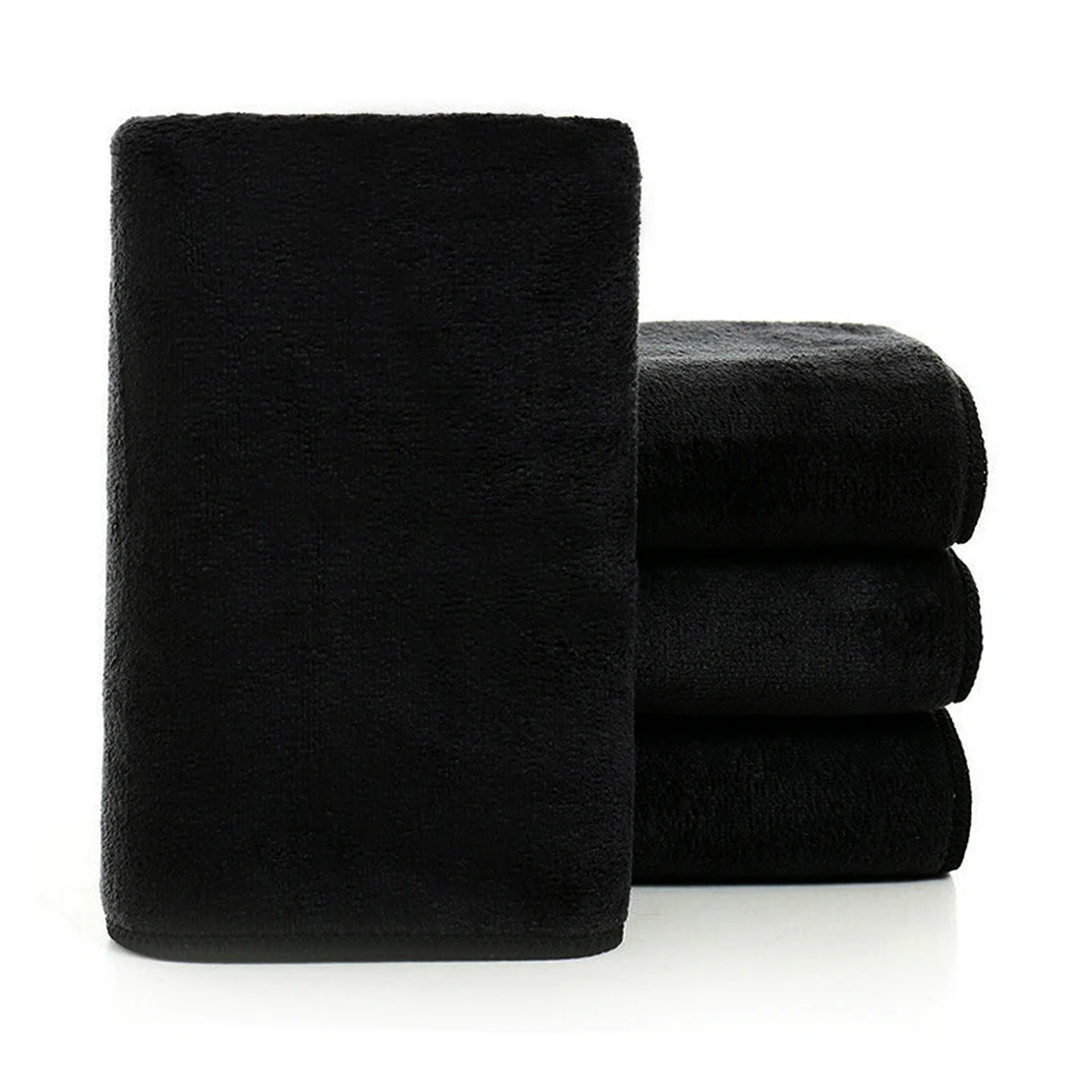 

30x30cm 10pcs/Set Black Microfiber Cloth Towel Rag for Wash Cleaning Drying Polishing Detailing Window Screen