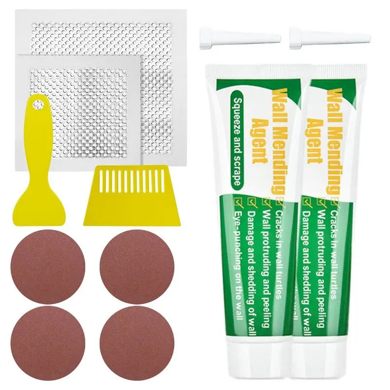 

Набор для ремонта гипсокартона, набор для ремонта гипсокартона со скребком, легко заполняет отверстия для дома, настенный ремонтный агент д...