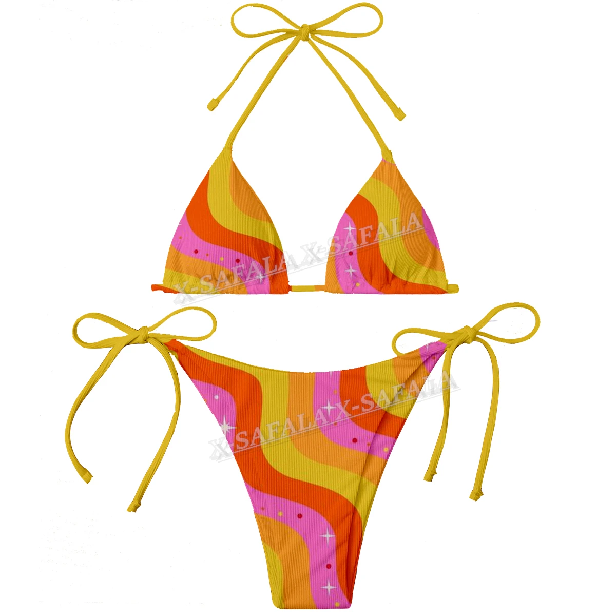 

Hippie Psychedelic Colorful Trippy 3D Print Women Micro Bikini Set Summer Beachwear Mankini Cute Sexy Beach Bathing Suit-3