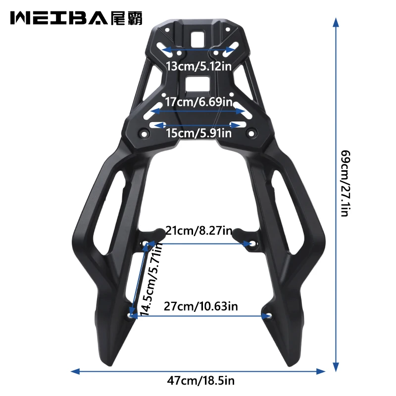 

Прочная задняя стойка для увеличения для HONDA NC750X 2016-2025, багажник для мотоцикла, поддержка ящика для хранения для HONDA NC 750X