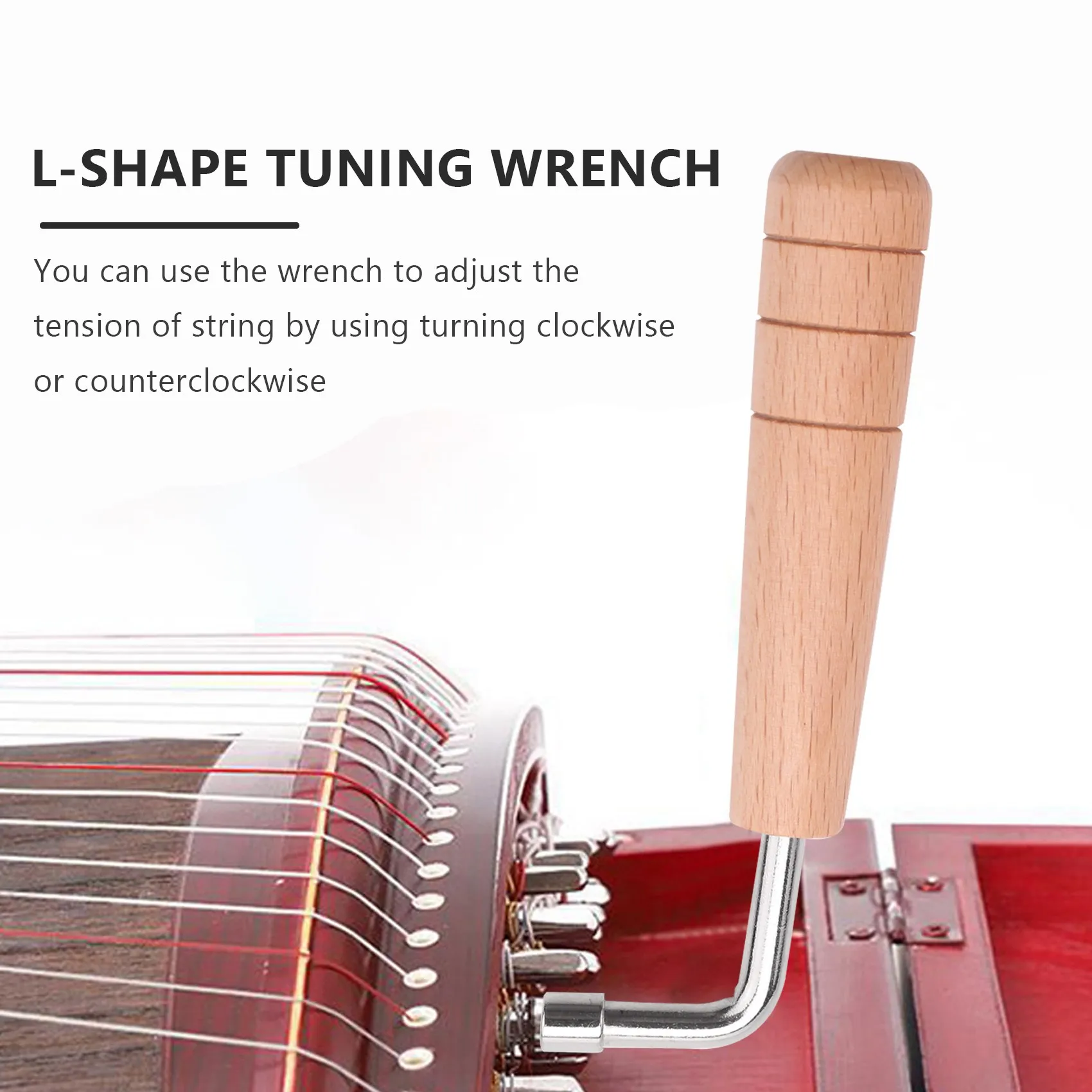 

20 Pcs Tuning Pin Nails and 20Pcs Rivets,with L-Shape Tuning Wrench,for Lyre Harp Small Harp Musical Stringed Instrument