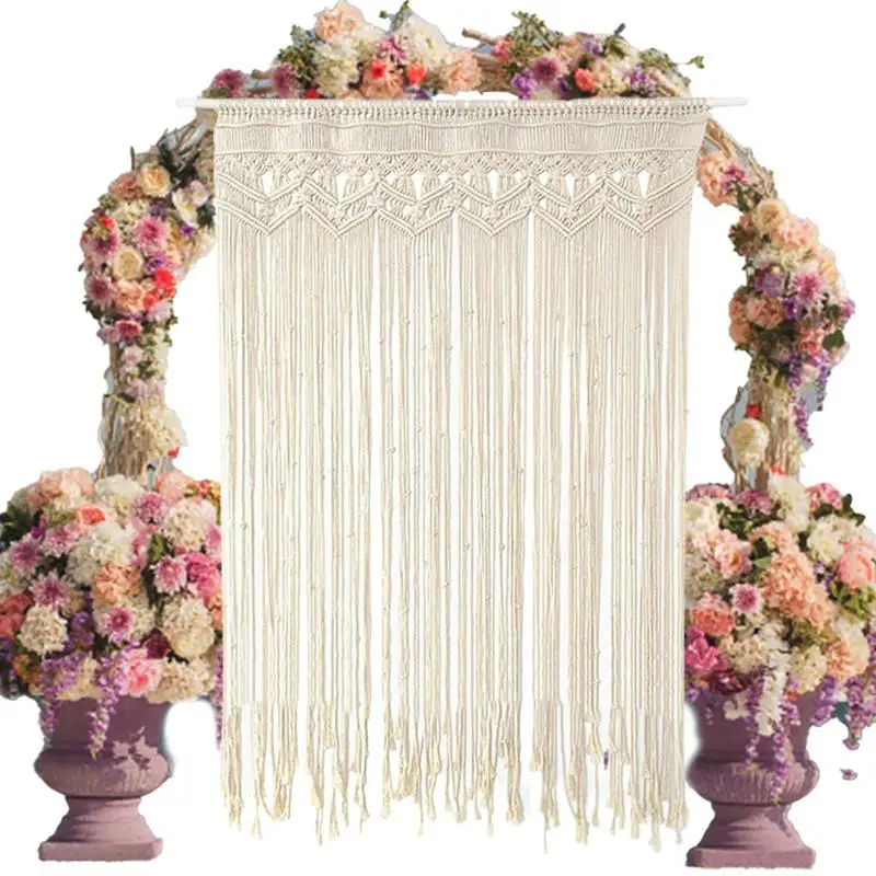 

Boho Macrame Curtains Macrame Wall Hanging Boho Decor Handmade Boho Curtains Macrame Curtain Wall Hanging For Bedroom Wedding