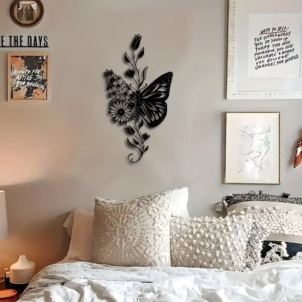 Потрясающий Металлический Настенный Декор В Виде Бабочки Уличный Сад Подвесное