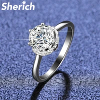 sherich 1 carat d color moissanite diamond s925 sterling silver light luxury elegant charming ring women brand jewelry %d0%ba%d0%be%d0%bb%d1%8c%d1%86%d0%b0