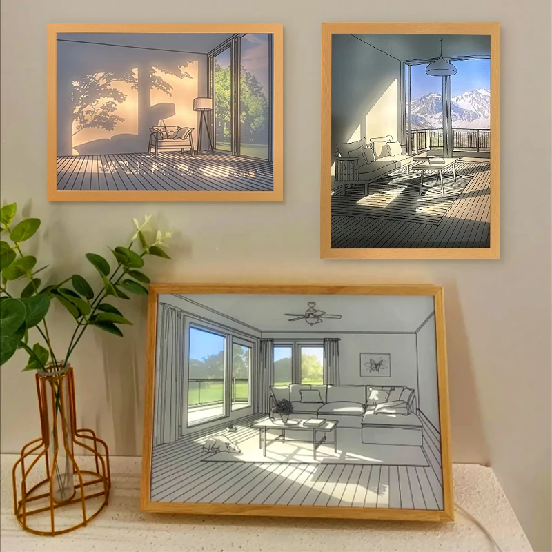 

New Light Painting Led Night Light Bedside Lamp Atmosphere Table Lamp Wall Decor Bedroom Home Decoration Gift