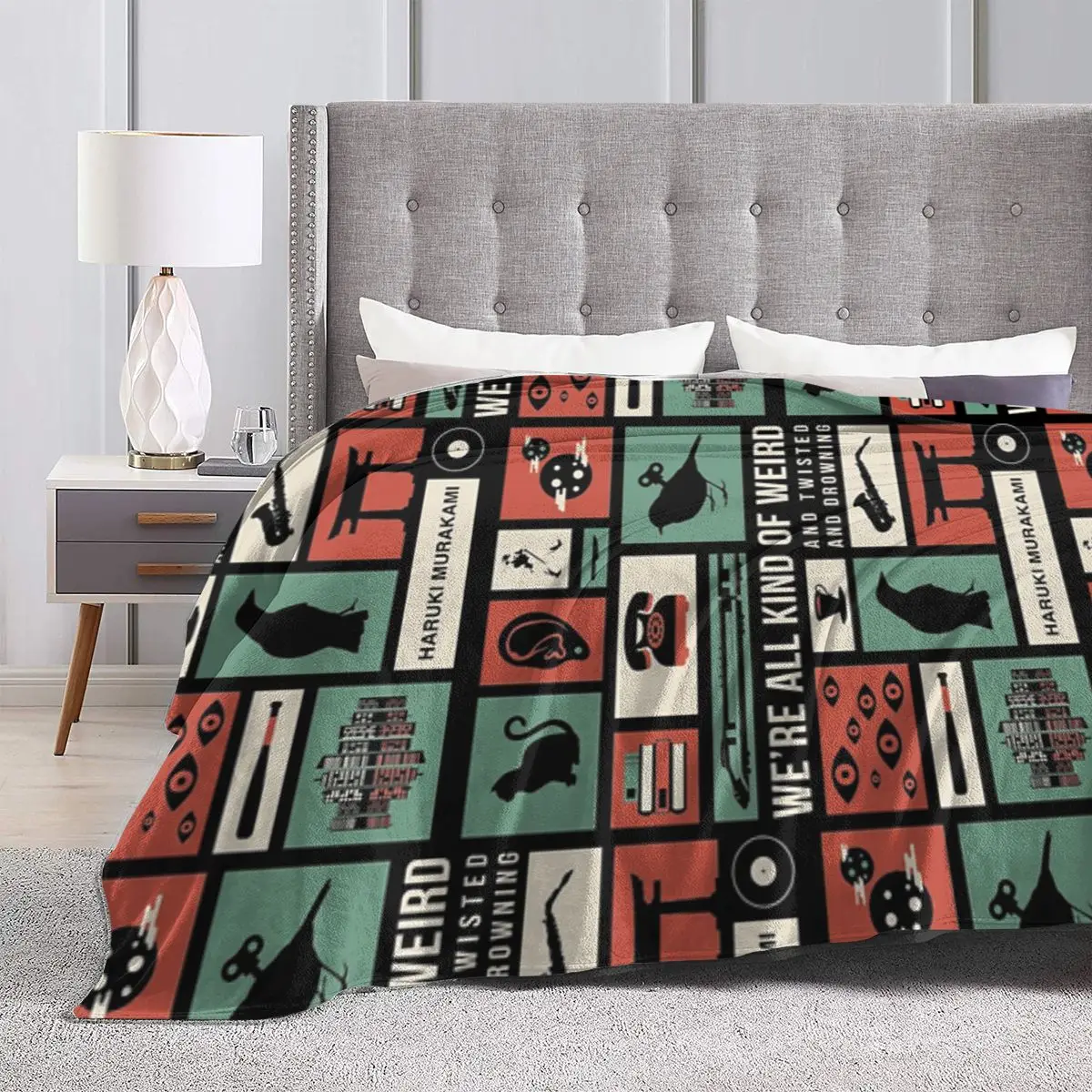 Ультрамягкое одеяло из микрофлиса Haruki Murakami