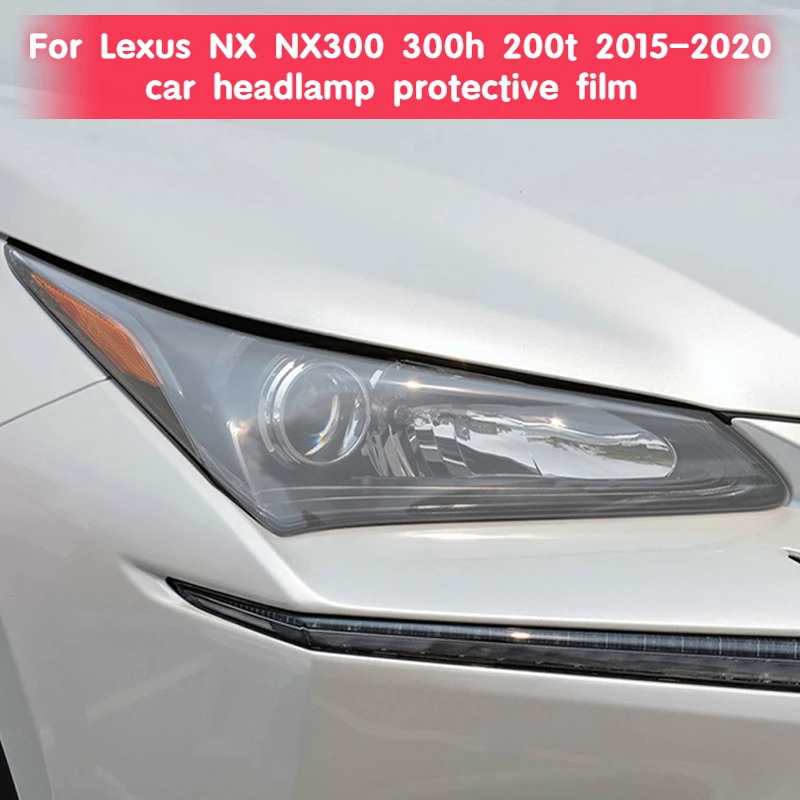 

2-piece car headlamp protective film transparent black TPU stickers for Lexus NX NX300 300h 200t 2015-2020 accessories