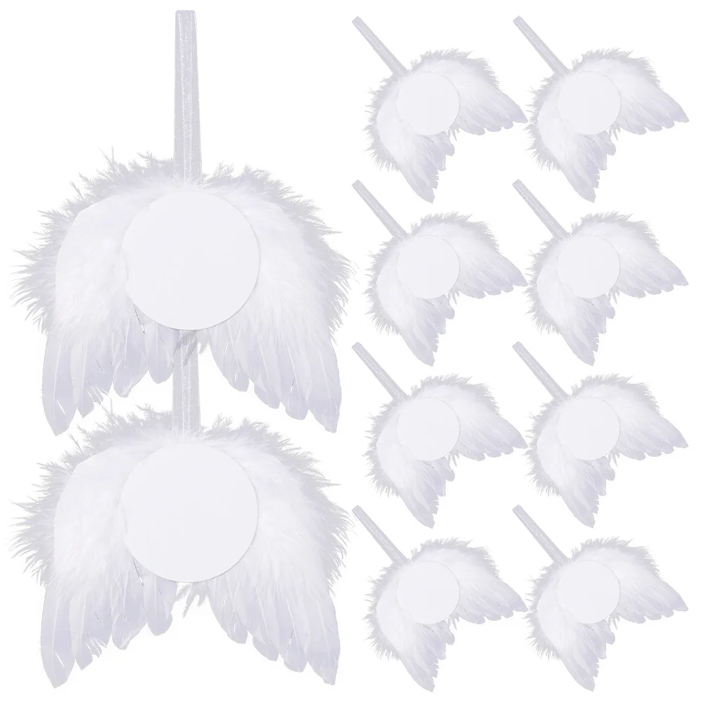 

Valentines Day Pendant Sublimation Ornaments Blank Blanks DIY Pendants Artificial Wing Decor Xmas Tree Decorations