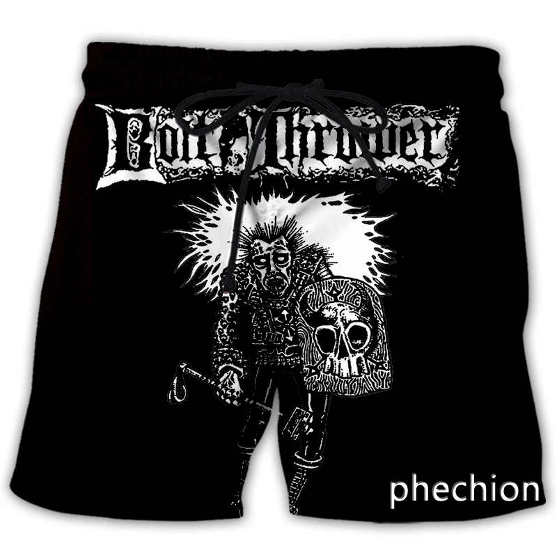 

phechion New Men/Women Bolt Thrower Band 3D Printed Casual Shorts Streetwear Men Loose Sporting Shorts L140
