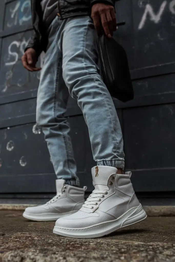 

Knack high sole shoes F-505 white