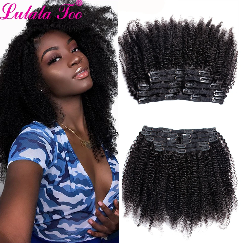 Brazilian Remy Human Hair Clips 7pcs/set 120g Lulalatoo