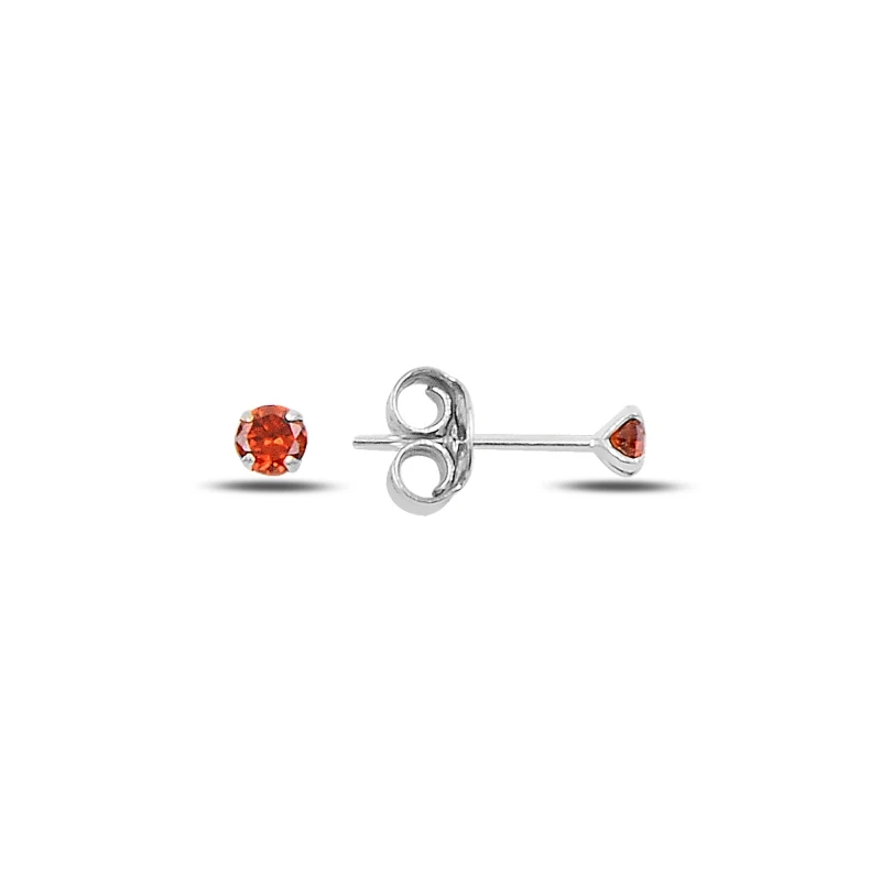 

Silver 925 Sterling 3mm Round Zircon Engagement Earrings