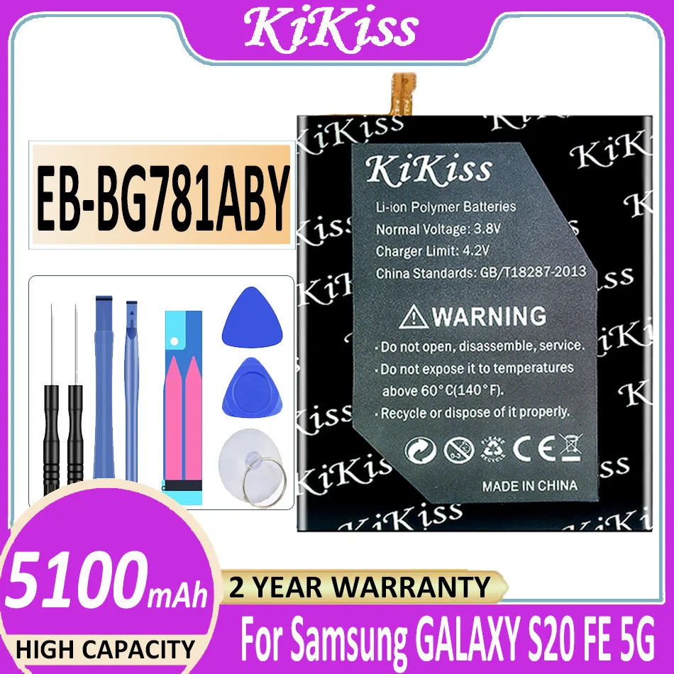 

KiKiss EB-BG781ABY EBBG781ABY 5100mAh Replacement Battery For Samsung Galaxy S20 S 20 FE 5G SM-G781B A52 SM-A526/DS Batteries