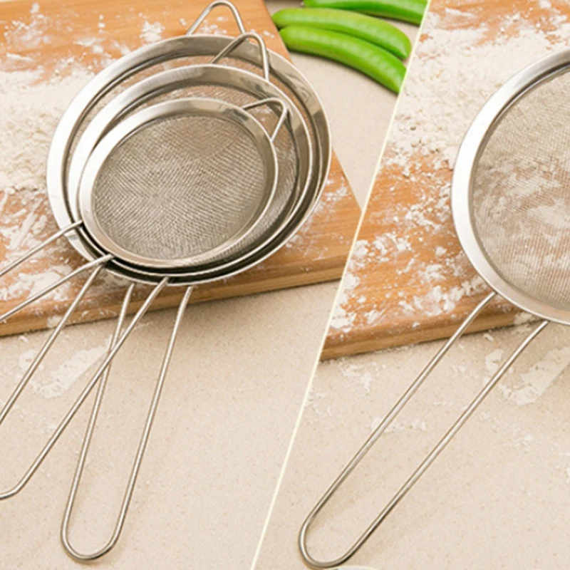 Акция! Набор из 3 саржевый масляный Дуршлаг Из Нержавеющей Стали с широкими