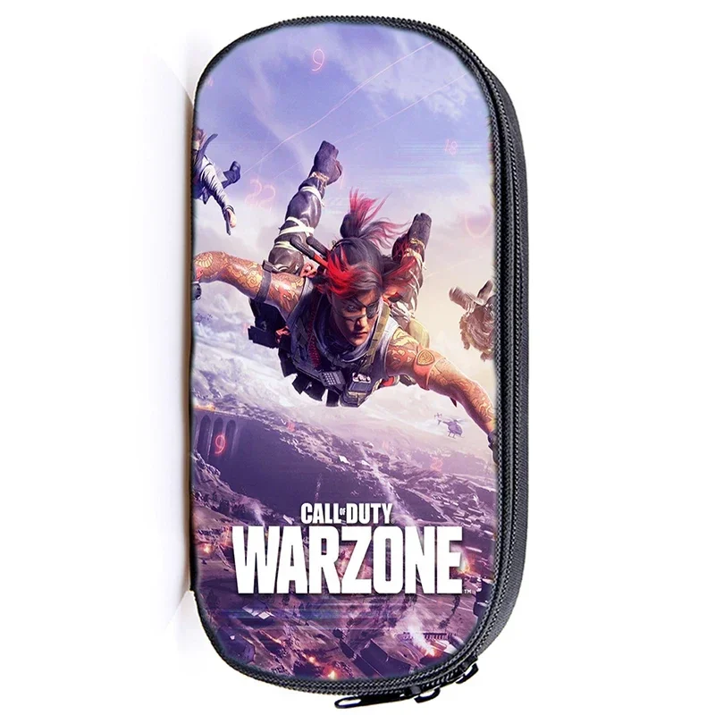 Фото Косметички с принтом Call Of Duty Warzone, студенческие пеналы для мальчиков и девочек, стационарная сумка для хранения ручек, коробка, школьные принадлежности, подарки №3