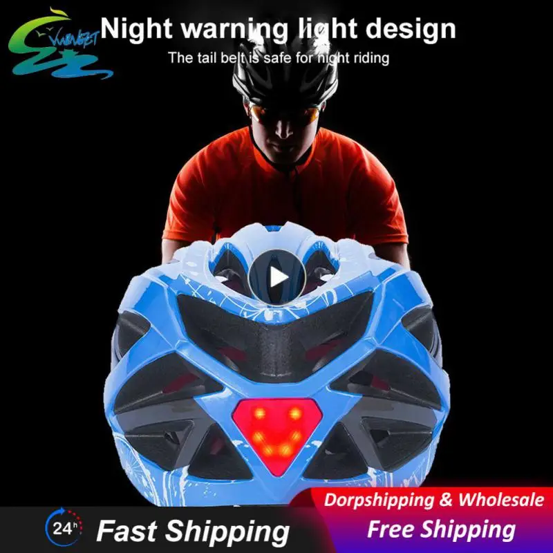 

Ultralight Bicycle Helmet With Removable LED Taillight Integrally-molded MTB Road Bike Electric Bicycle Safety Protective Gear