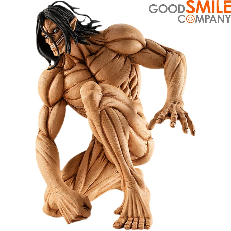 

In Stock Genuine GOOD SMILE COMPANY POP UP PARADE Attack on Titan Eren Yeager Attacking Giant Form Ver Action Figure Toy